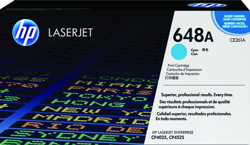 Tonercartridge HP CE261A 648A blauw 1 Stuk