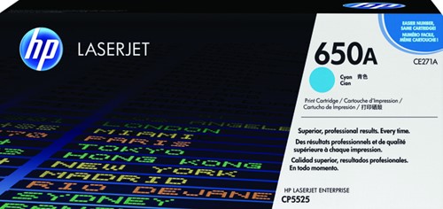 Tonercartridge HP CE271A 650A blauw 1 Stuk