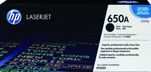 Tonercartridge HP CE270A 650A zwart 1 Stuk