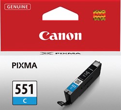 Inktcartridge Canon CLI-551 blauw 1 Stuk