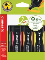Markeerstift STABILO GREEN BOSS 6070/4 4st assorti 4 Stuk