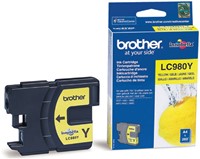 Inktcartridge Brother LC-980Y geel 1 Stuk