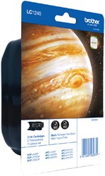 Inktcartridge Brother LC-1240BKBP2 zwart 2x 2 Stuk