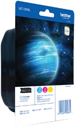 Inktcartridge Brother LC-1280XLRBWBP 3 kleuren 3 Stuk