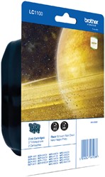 Inktcartridge Brother LC-1100BK2 zwart 2X 2 Stuk