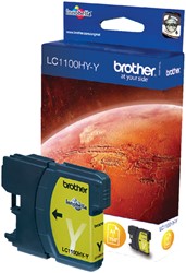 Inktcartridge Brother LC-1100HYY geel 1 Stuk