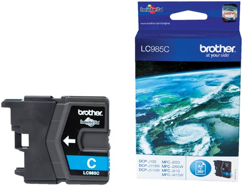 Inktcartridge Brother LC-985C blauw 1 Stuk