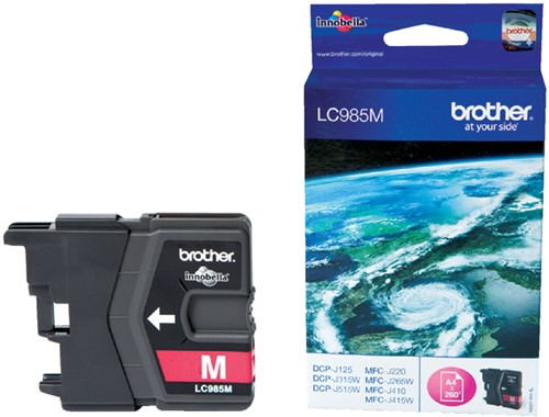 Inktcartridge Brother LC-985M rood 1 Stuk