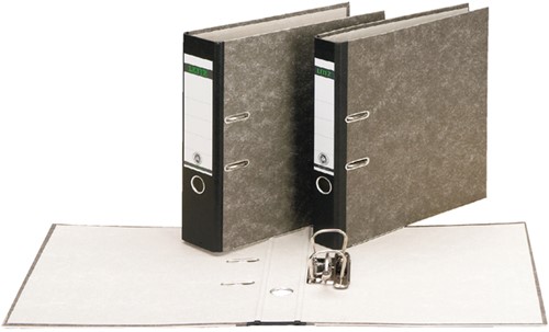 Ordner Leitz 1080 klassiek gewolkt 180° 80mm karton A4 zwart-2