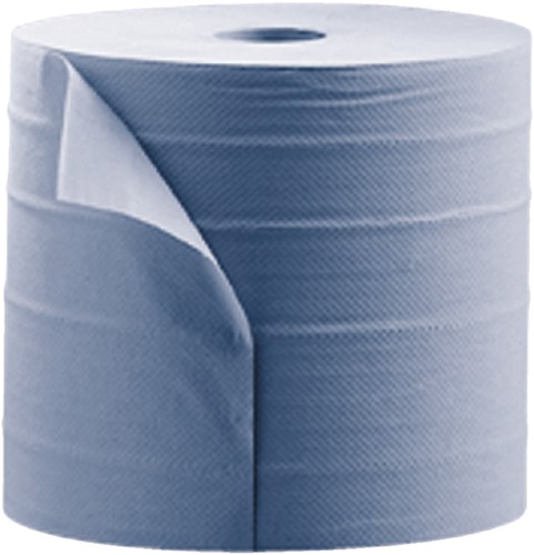 Poetspapier Satino CR1 Comfort 2laags blauw 1 Rol-2