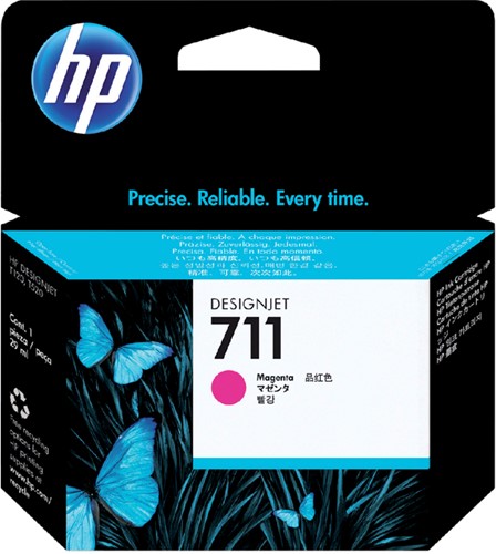 Inktcartridge HP CZ131A 711 rood 1 Stuk