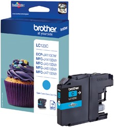Inktcartridge Brother LC-123C blauw 1 Stuk