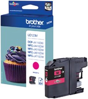Inktcartridge Brother LC-123M rood 1 Stuk