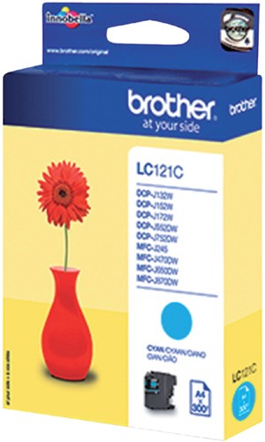 Inktcartridge Brother LC-121C blauw 1 Stuk
