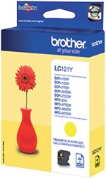 Inktcartridge Brother LC-121Y geel 1 Stuk