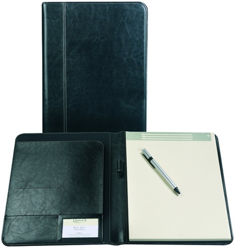 Schrijfmap Brepols Palermo A4 + schrijfblok zwart 1 Stuk