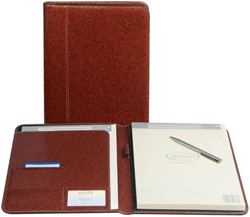 Schrijfmap Brepols Palermo A4 + schrijfblok bruin 1 Stuk