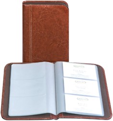 Visitekaartenmap Palermo voor 144stuks bruin 1 Stuk