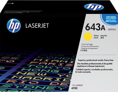 Tonercartridge HP Q5952A 643A geel 1 Stuk