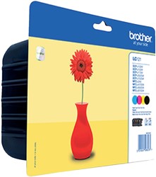 Inktcartridge Brother LC-121VALBP zwart +3 kleuren 4 Stuk