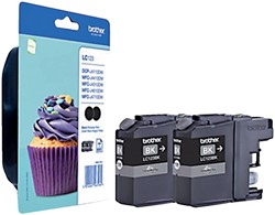 Inktcartridge Brother LC-123BKBP2 zwart 2x 2 Stuk