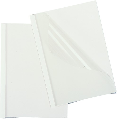 Thermische omslag GBC A4 4mm transparant/wit 100 Stuk-2