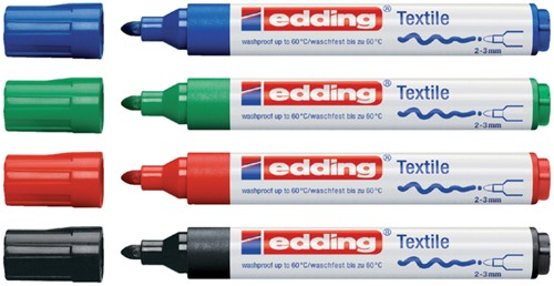 Textielmarker edding 4500 rond 2-3mm zwart 1 Stuk-2