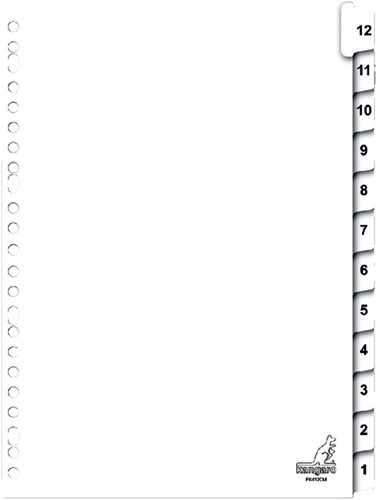 Tabblad Kangaro 23r PK412CM 1 12 genummerd karton 1 Set-3