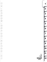 Tabblad Kangaro 23r PK412CM 1 12 genummerd karton 1 Set