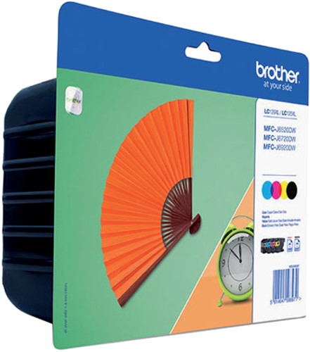Inktcartridge Brother LC-129XLVALBP zw +3kleuren 4 Stuk-3