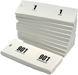 Nummerblok 42x105mm nummering 1 1000 wit 10 stuks 10 Stuk