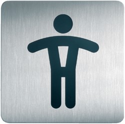 Infobord pictogram Durable vierkant wc heren 150mm 1 Stuk