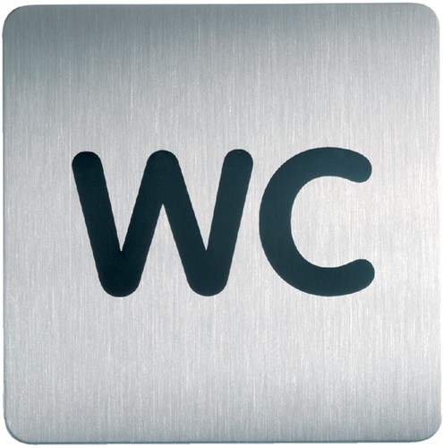 Infobord pictogram Durable vierkant wc 150mm 1 Stuk