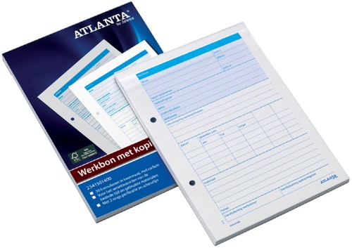 Werkbon Djois Atl met carbon A5 50x2vel 1 Stuk