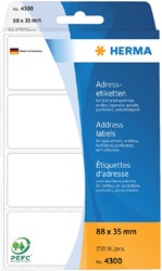 Etiket HERMA adres 4300 88x35mm zig-zag 250st 250 etiket