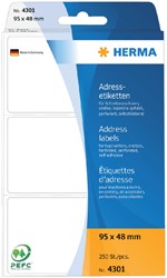 Etiket HERMA adres 4301 95x48mm zig-zag 250st 250 etiket