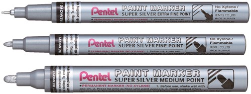 viltstift Pentel MSP10 rond 1.5mm zilver 1 Stuk-2