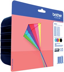 Inktcartridge Brother LC-223VALBP zwart + 3kleuren 4 Stuk