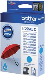 Inktcartridge Brother LC-225XLC blauw 1 Stuk