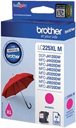 Inktcartridge Brother LC-225XLM rood 1 Stuk