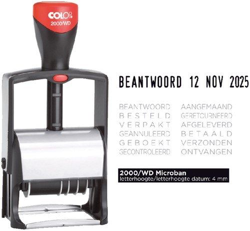 Stempel Colop Heavy Duty 2000WD 12 teksten 1 Stuk-3