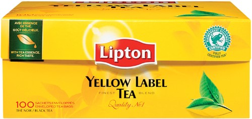 Thee Lipton yellow label met envelop 100x1.5gr 100 Stuk-2