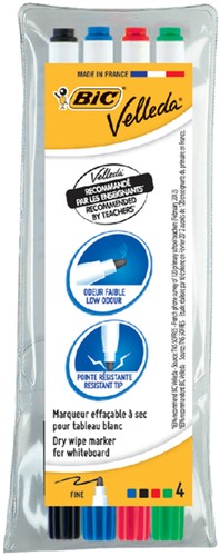 Whiteboardmarker Bic 1721 rond F assorti 4 Stuk