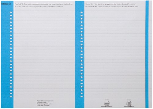 Ruiterstrook Elba Nr 8 138x6mm lateraal blauw 10v 10 Vel