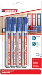 Viltstift edding 3000 rond 1.5-3mm blauw 4 Stuk