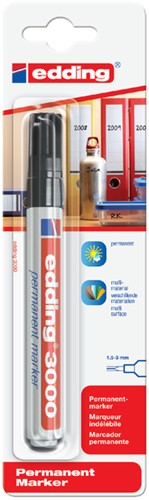 Viltstift edding 3000 rond 1.5-3mm zwart 1 Stuk