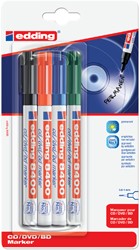 CD marker edding 8400 rond 0.5-1mm assorti 4 Stuk