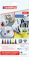 Brushpen edding 4200 porselein assorti 6 Stuk