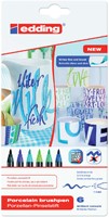Brushpen edding 4200 porselein koele kleuren 6 Stuk