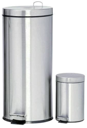 Pedaalemmer V-part 30 liter mat rvs 1 Stuk-2